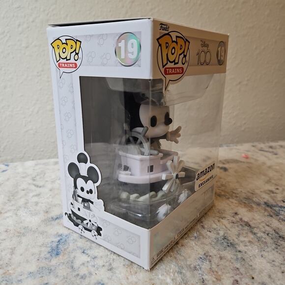 Funko Pop! Trains Mickey in Steamboat Car Disney 100 Amazon Exclusive #19 - Picture 2 of 7
